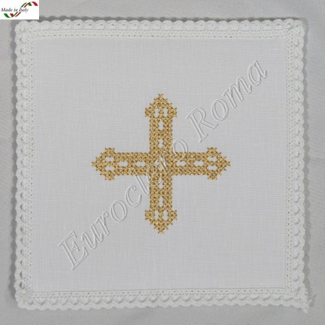 Chalice pall, machine made embroidery