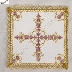 Chalice pall, machine made embroidery