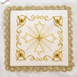 Chalice pall, hand made embroidery